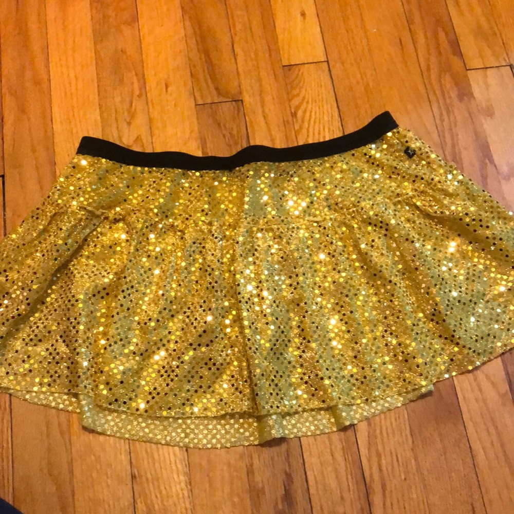 Gold Sparkle Athletics Skirt - L